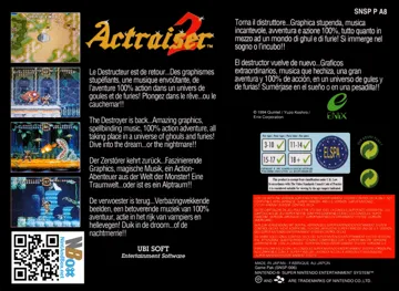 Actraiser 2 (Europe) (En,Fr,De) box cover back